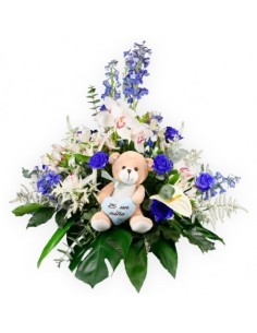 CESTA DE FLORES PARA NIO